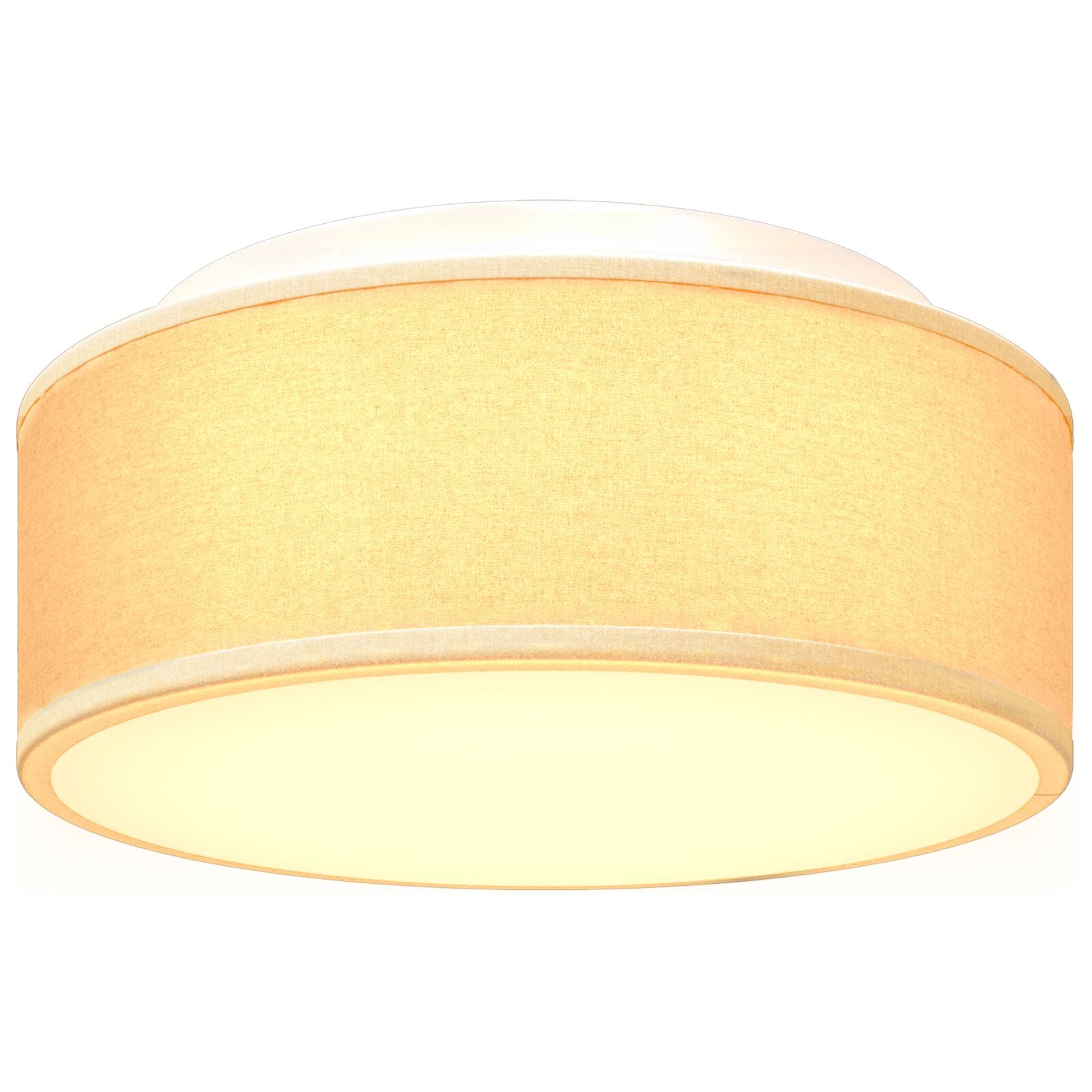 Loftlys Flush Mount Hvid Ø 30 cm Stof E27