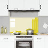 Kjøkken Backsplash Gul 110x60x0,6 cm Tempereret Glas