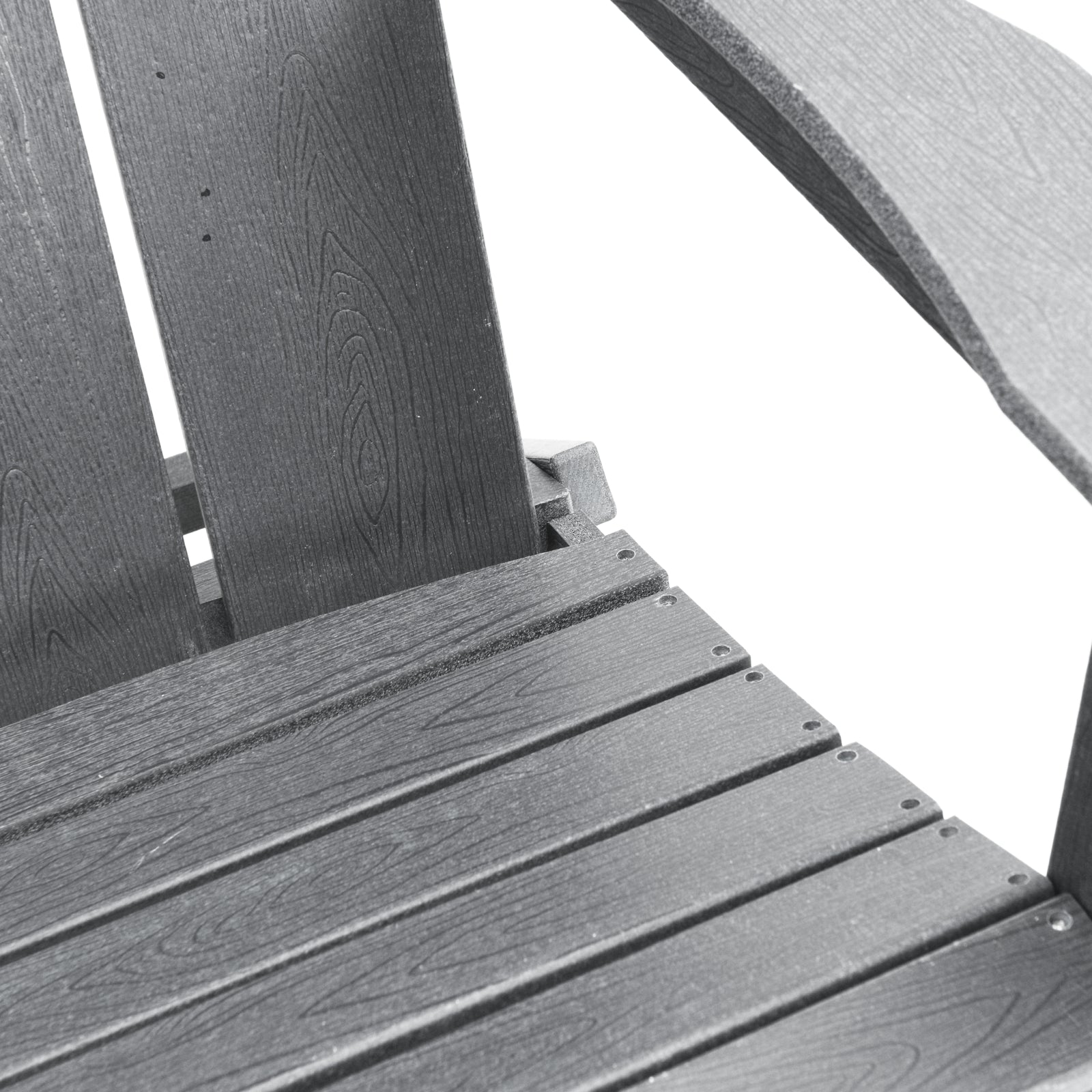 Foldbar Adirondack Stol Lysegrå 74.5 x 80.5 x 90cm Plastik