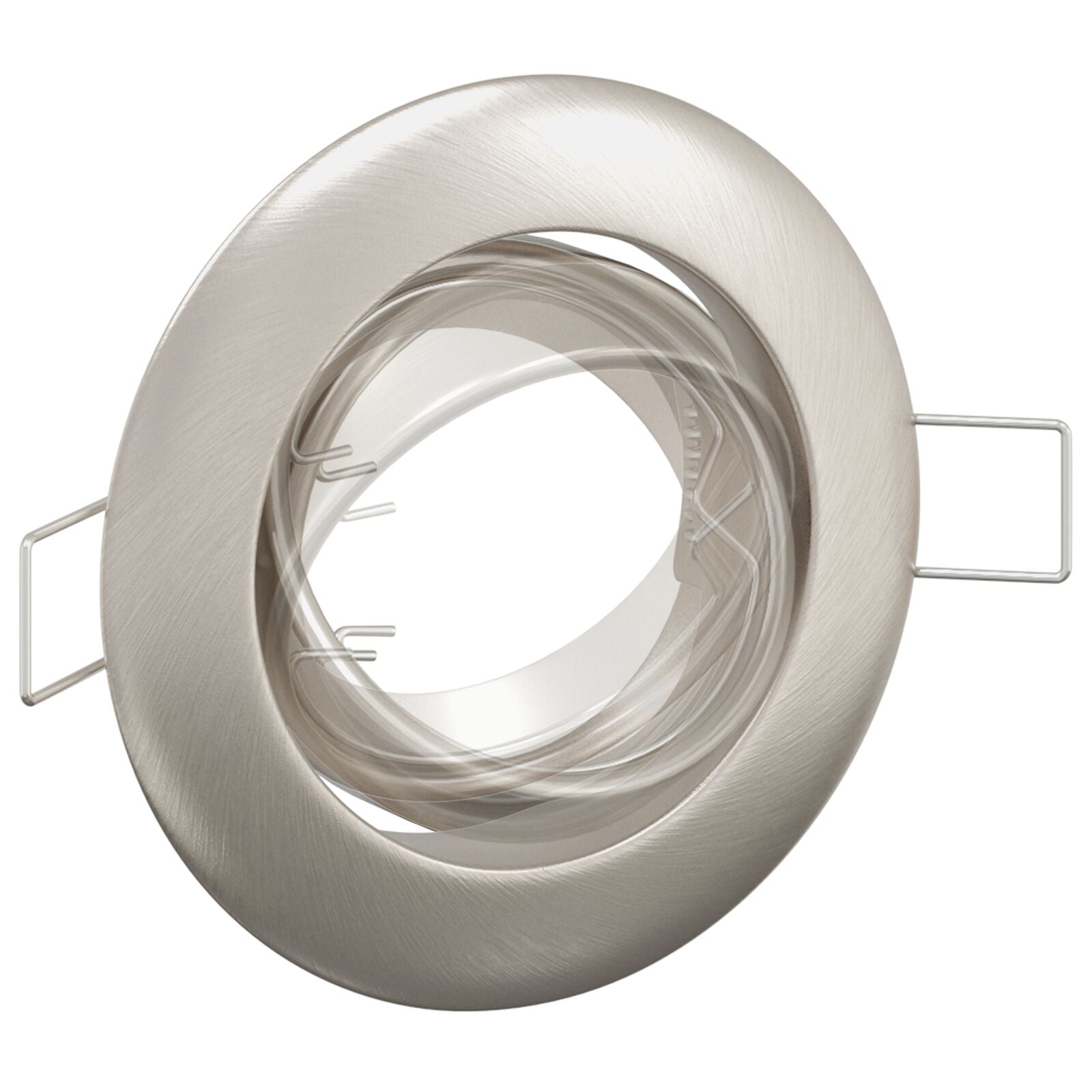 Lamper Sæt af 6 Sølv Aluminium 9 cm Indbyggede lys Runde