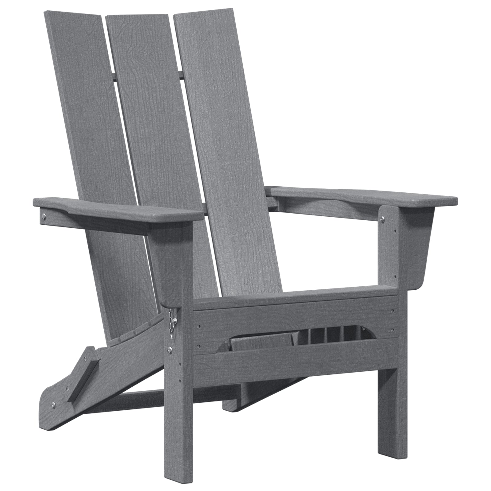 Foldbar Adirondack Stol Lysegrå 74.5 x 80.5 x 90cm Plastik