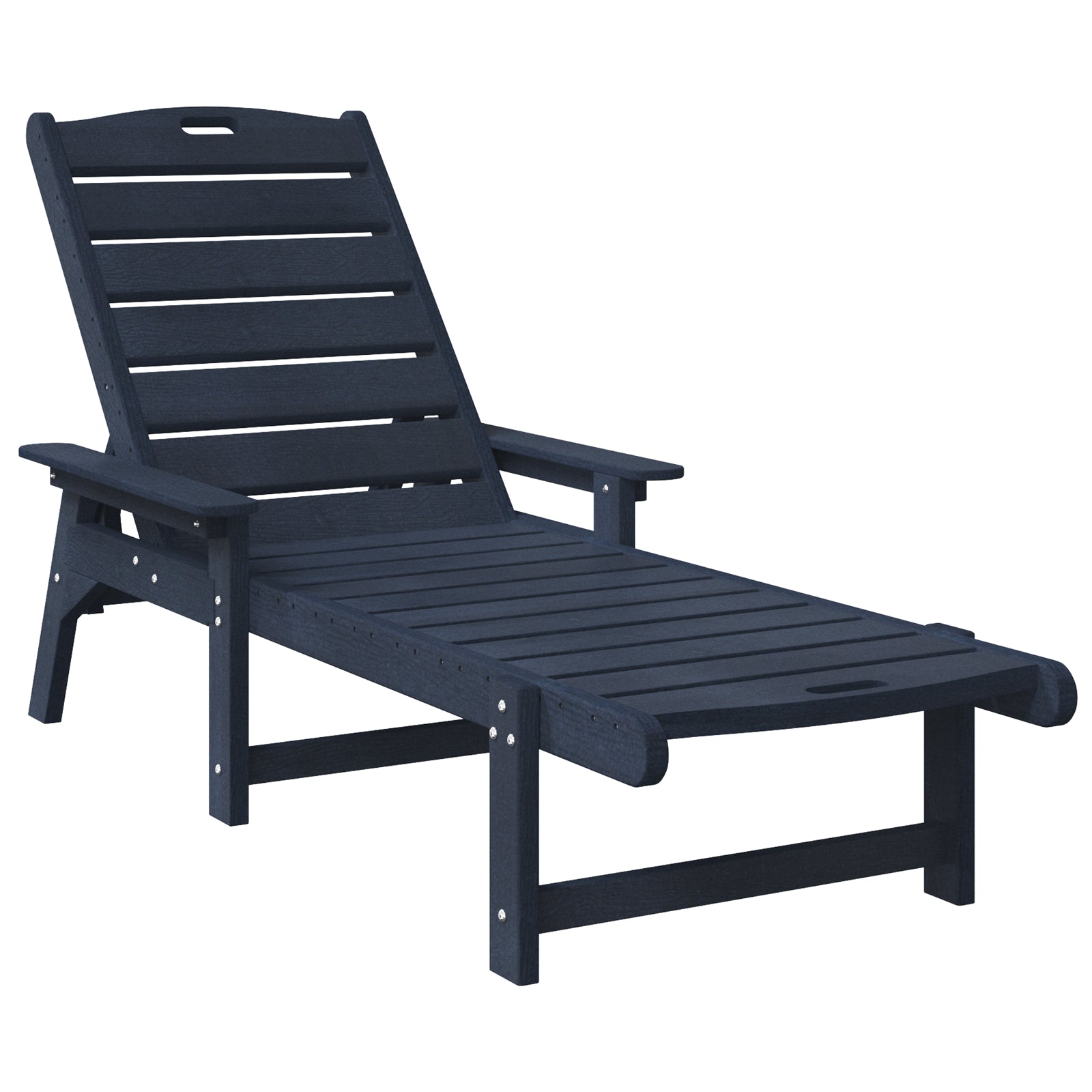 Solstol med pude Marineblå 73.5 x 92 x 90cm Plastik