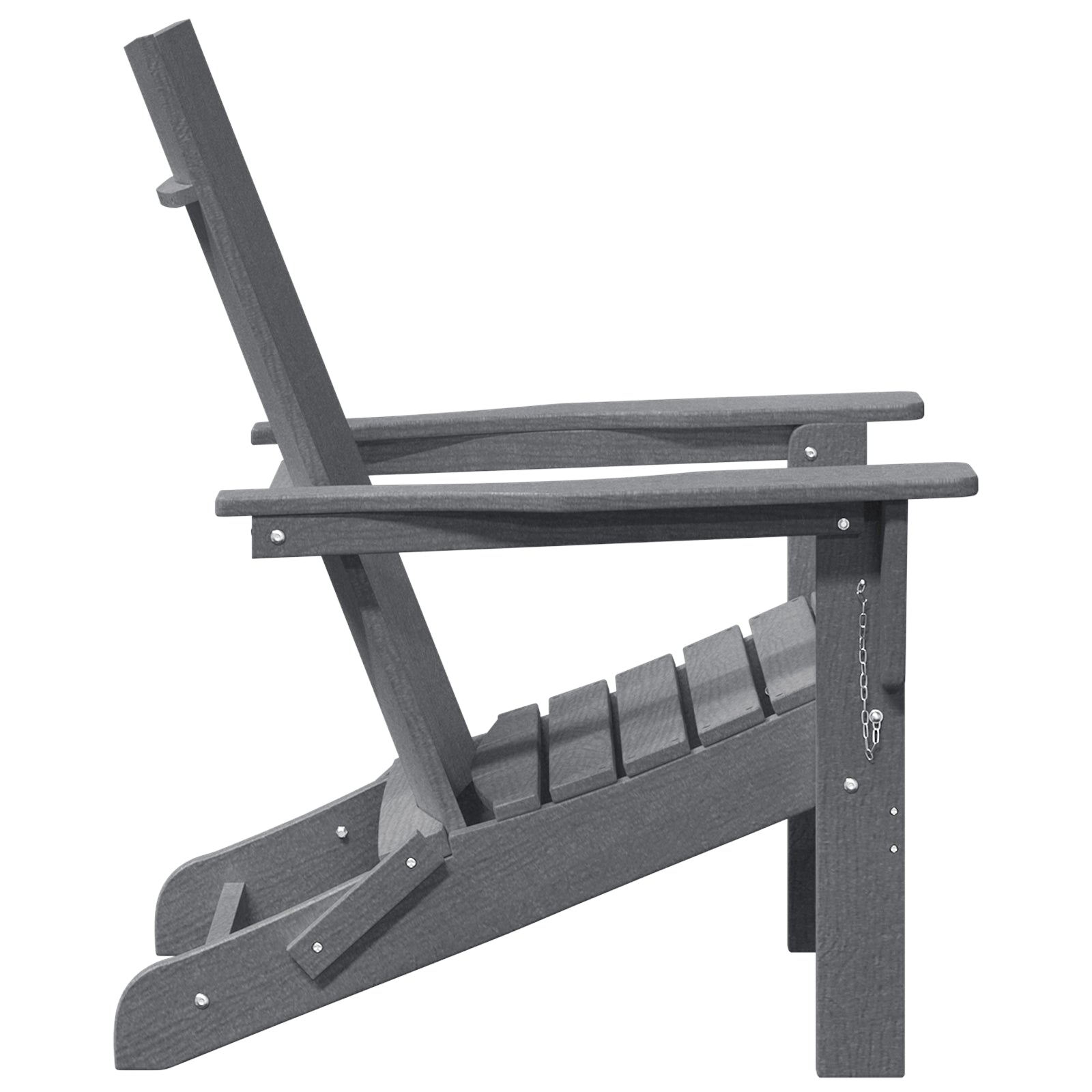 Foldbar Adirondack Stol Lysegrå 74.5 x 80.5 x 90cm Plastik