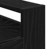 Køkkenvogn Sort Eg 60x45x80 cm Konstrueret Træ