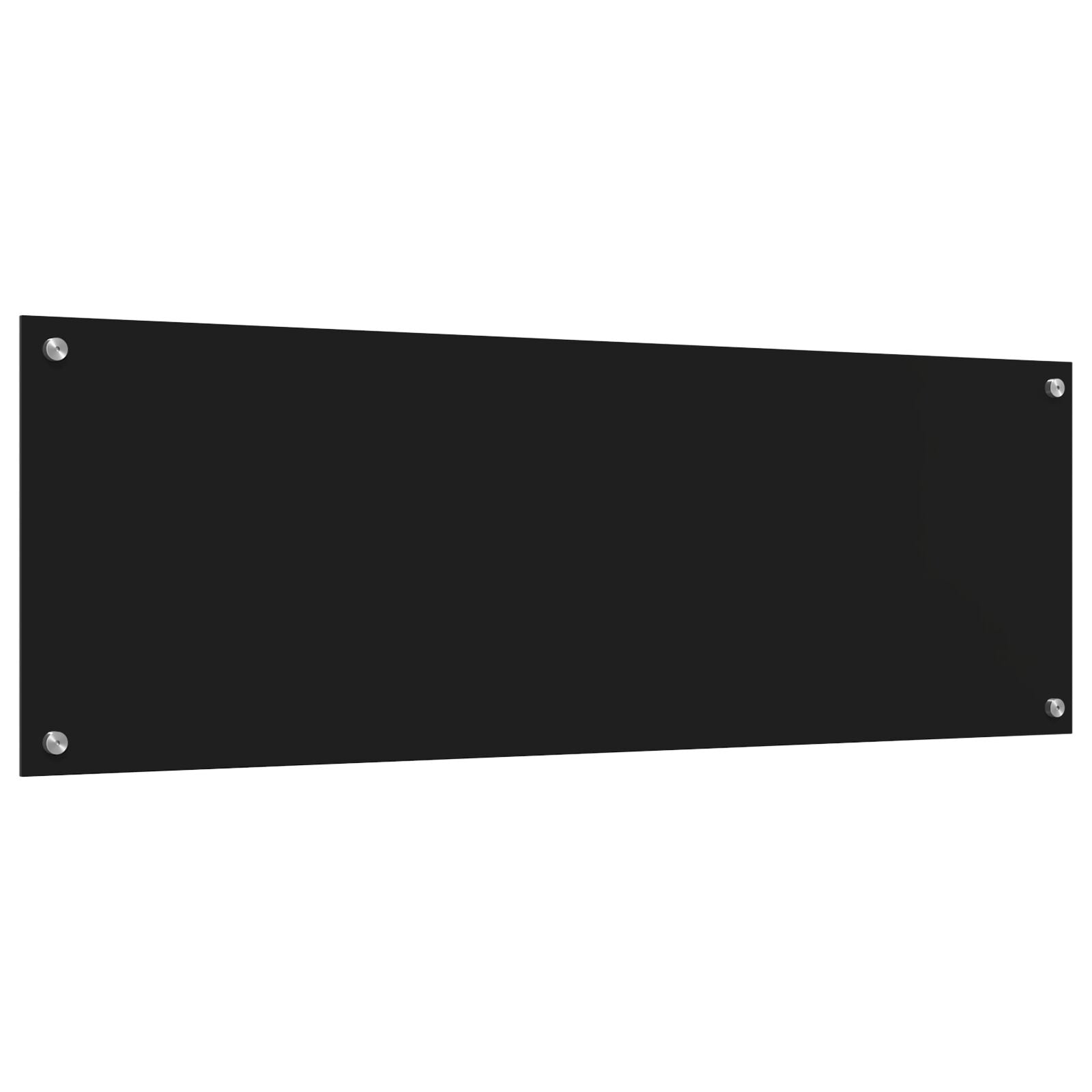 Køkken Backsplash Sort 120x40x0,6 cm Tempereret Glas