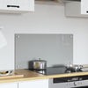 Køkken Backsplash Lysegrå 80x40x0,6 cm Hærdet Glas