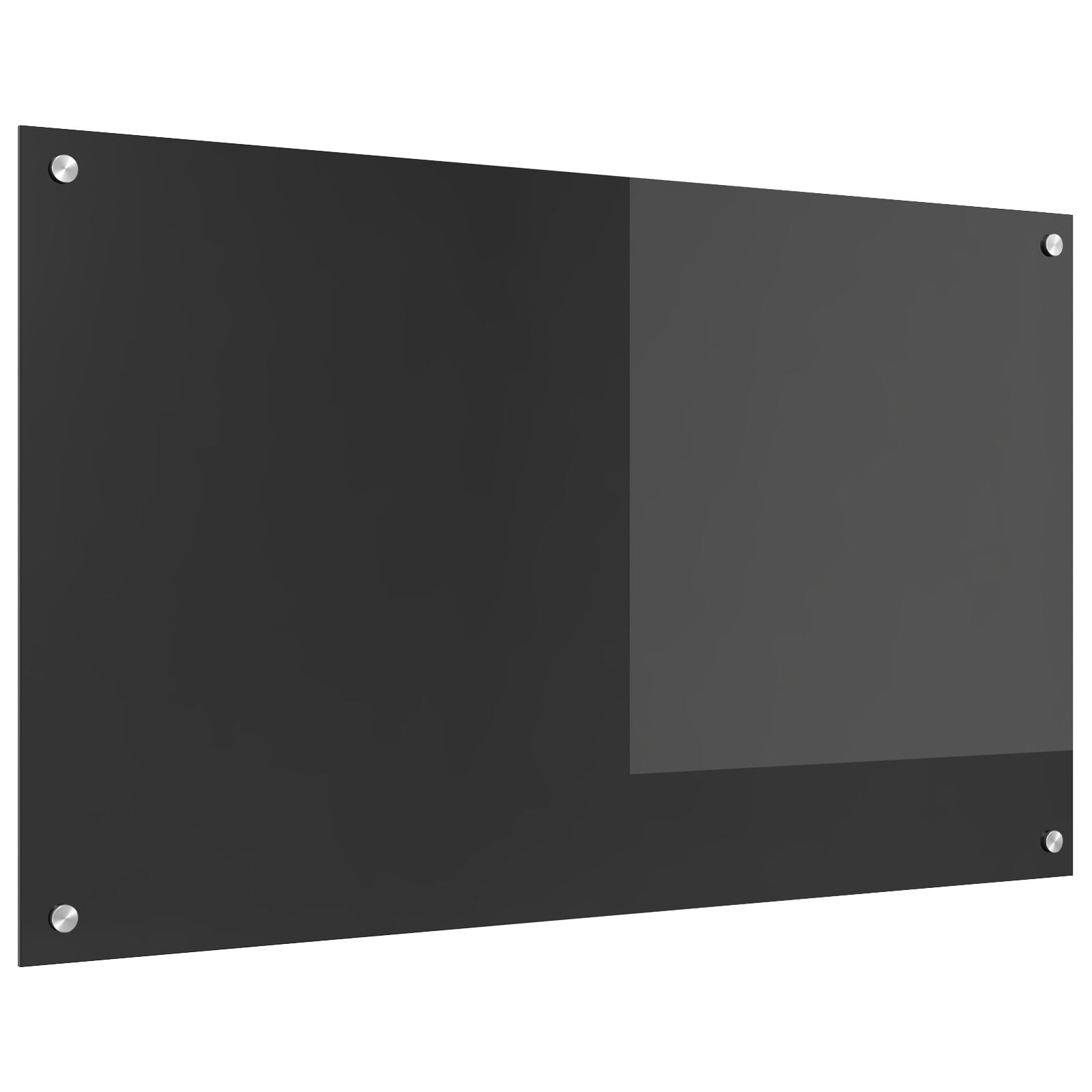 Køkken Backsplash Mørke Grå 100x60x0,6 cm Hærdet Glas