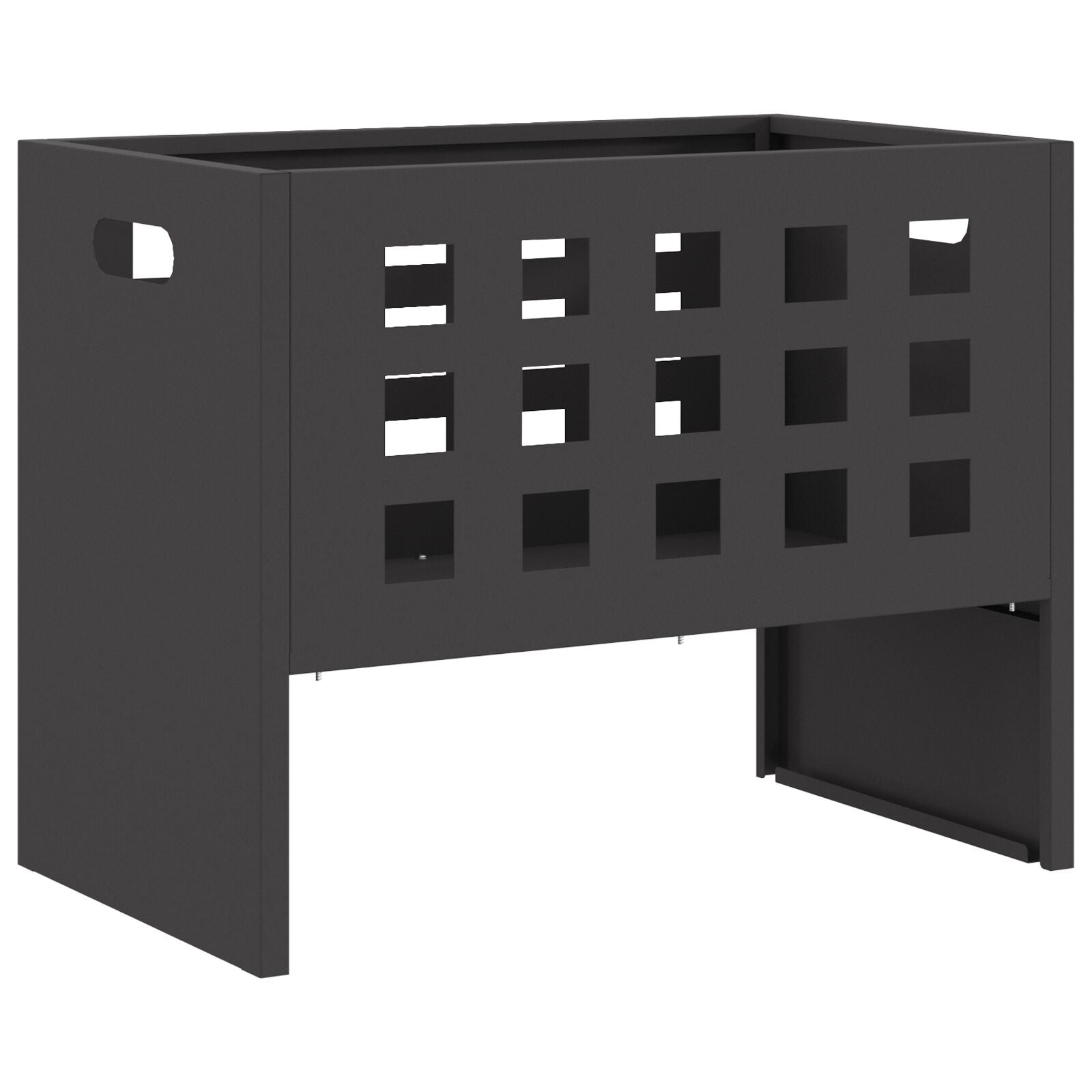 Fyrfadslys Rektangulær Sort 50x30x40 cm Stål