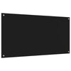 Køkken Backsplash Sort 120x60x0,6 cm Tempereret Glas