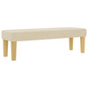 Boxspring Seng med Madras & Bænk Cremefarvet 180x200 cm Stof