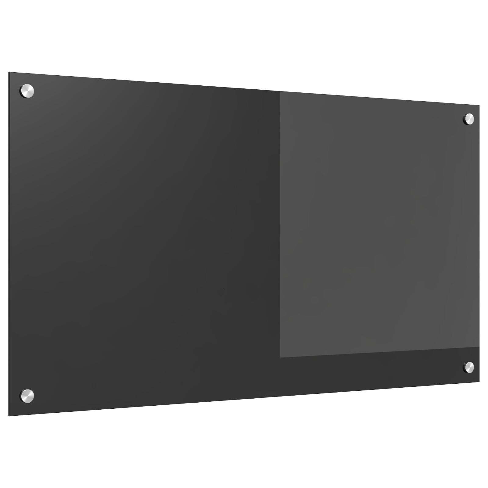 Køkken Backsplash Mørkegrå 90x50x0,6 cm Hærdet Glas