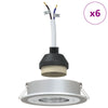 Indbyggede spotlights 6 stk Runde GU10 Sølv Ø91 mm