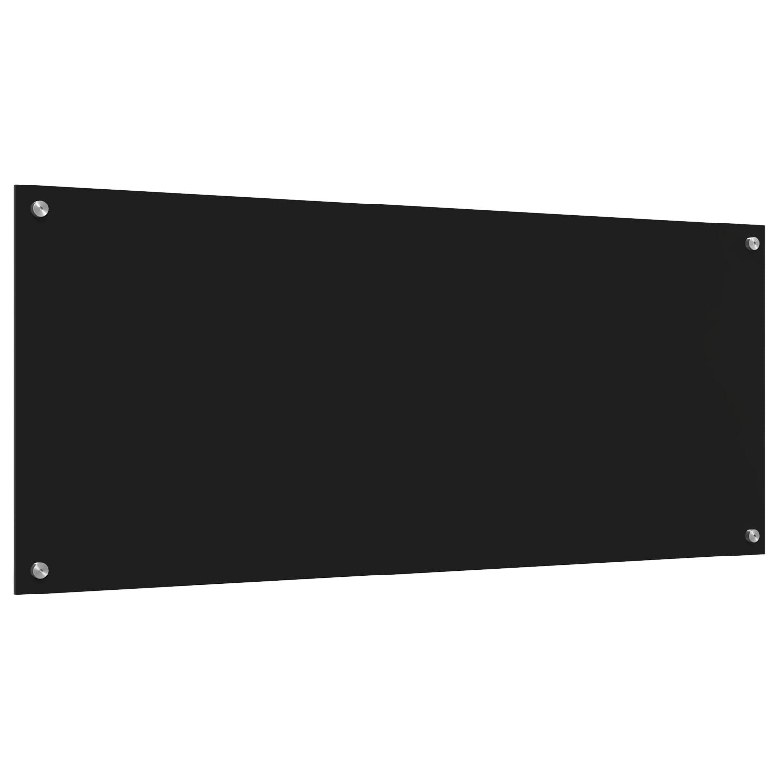 Køkken Backsplash Sort 120x50x0.6 cm Tempereret Glas