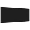 Køkken Backsplash Sort 120x50x0.6 cm Tempereret Glas