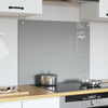 Køkken Backsplash Lysegrå 80x60x0,6 cm Hærdet Glas