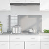 Køkken Backsplash Lys Grå 100x50x0,6 cm Hærdet Glas