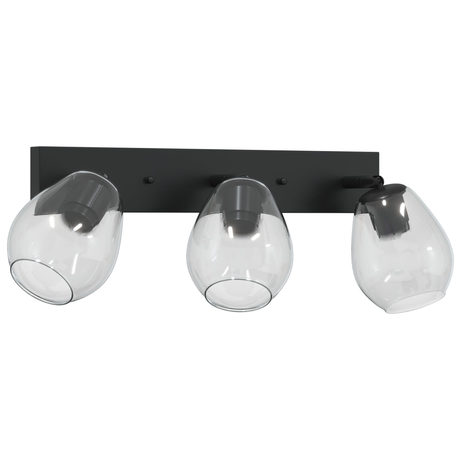 loftlamper med justerbar glaslampeskærm i anthracite, E27