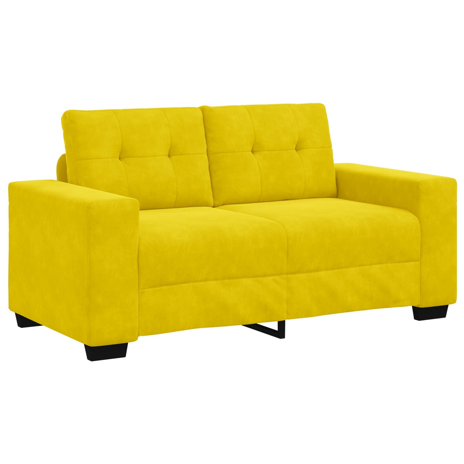 elskovssofa 120 cm fløjl gul