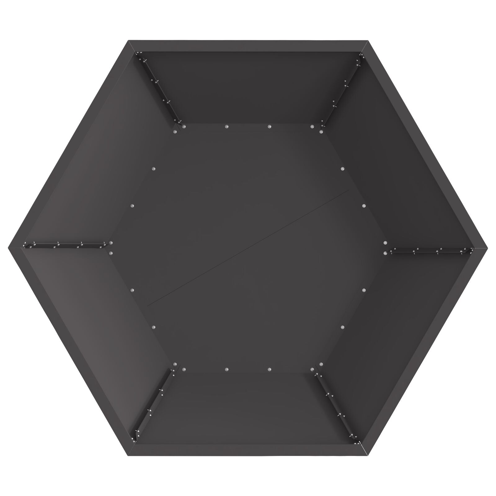 Hegn Pejs Hexagonal Sort 100x100x28 cm Stål
