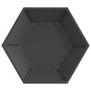 Hegn Pejs Hexagonal Sort 100x100x28 cm Stål