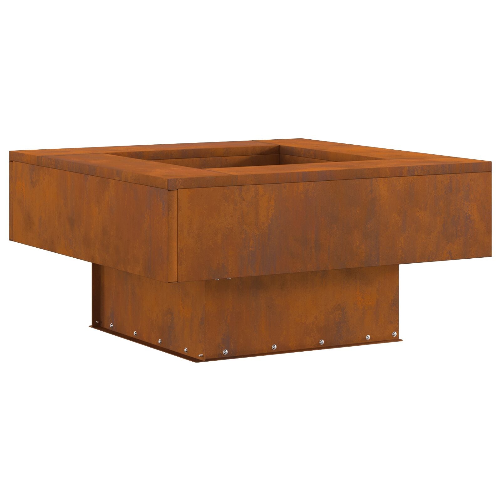 Læskærm Fire Pit Square 60x60x30 cm Vejrbestandig Stål