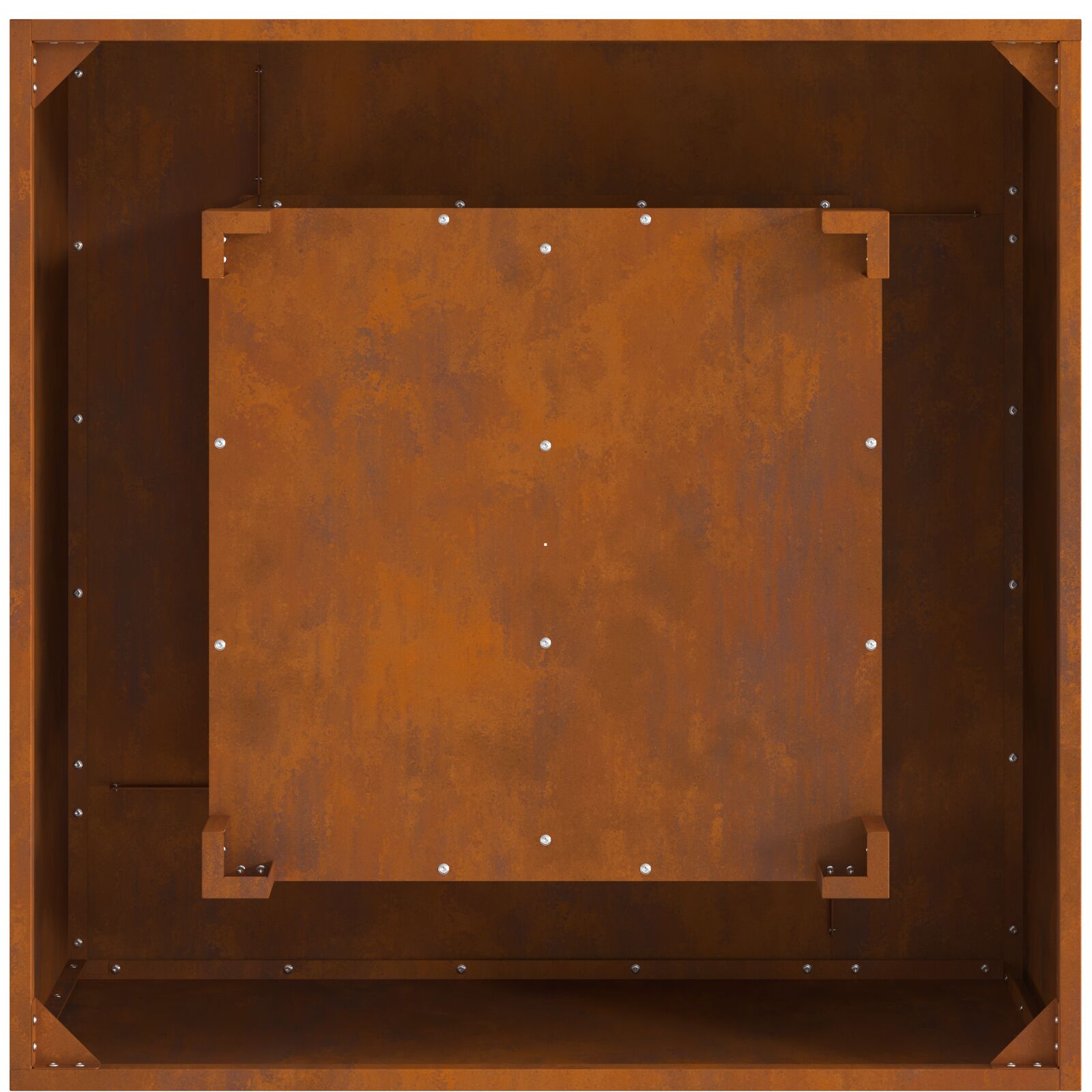 Ildsted Fyrkantet 80x80x40 cm Vejrbestændigt Stål