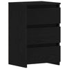 Sengeborde 2 stk Sort Eg 40x35x62,5 cm Konstrueret Træ