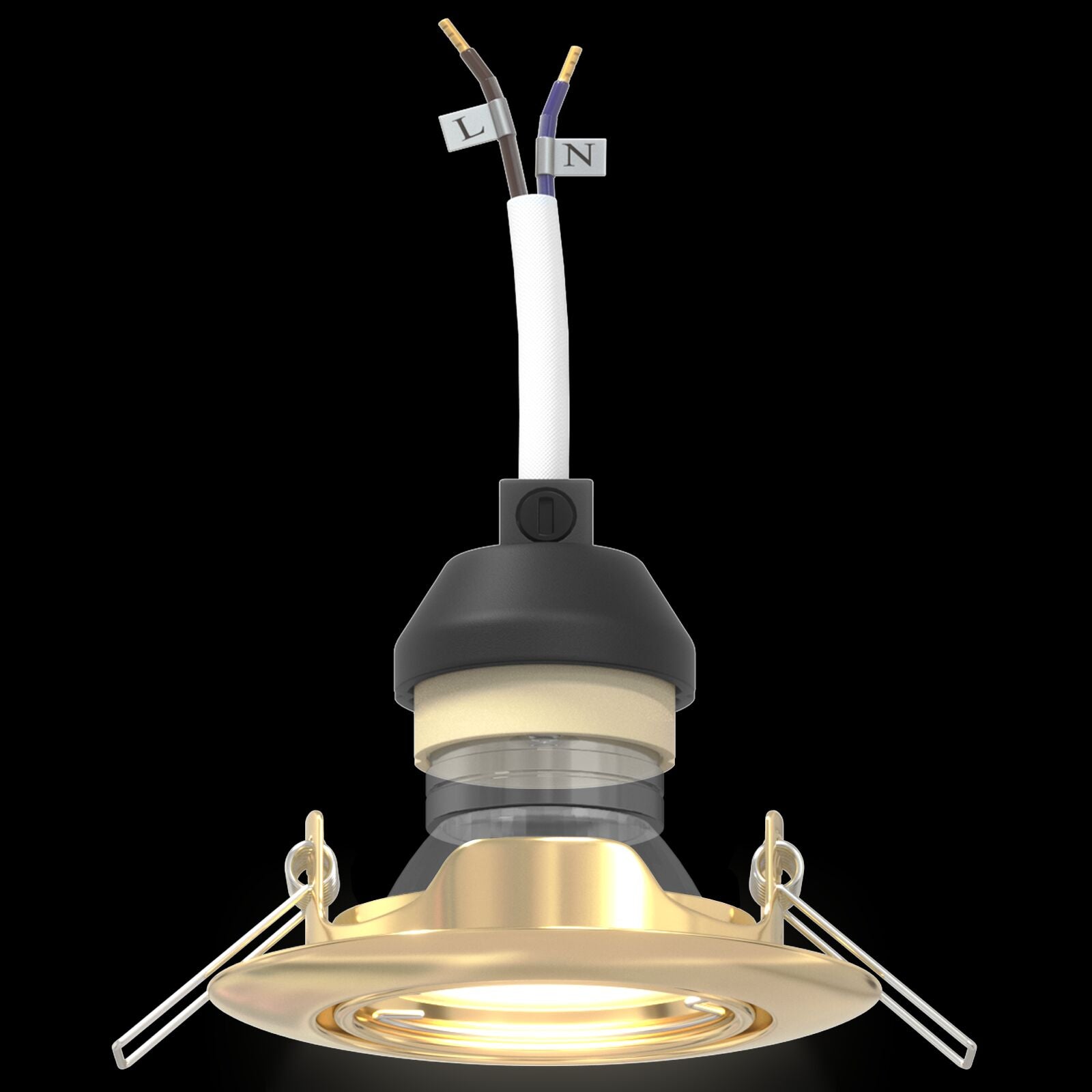 Lamper Sæt af 6 Guld Metal 9 cm Moderne Indbygningslys