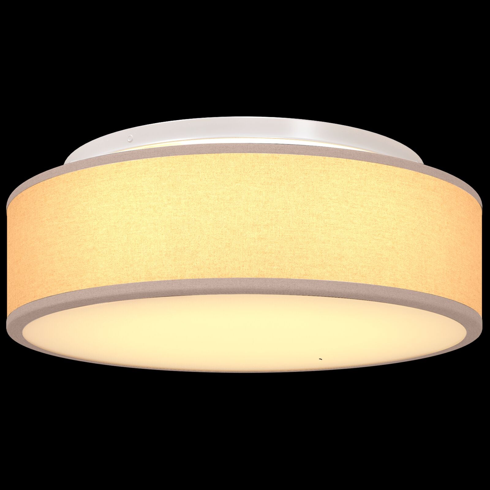 Loftlys Flush Mount Gråbrun Ø 38 cm Stof E27