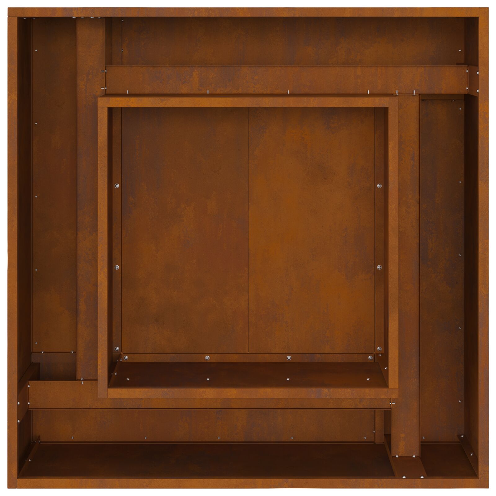 Fyrfadslys Firkantet 80x80x40 cm Vejrbestandig Stål