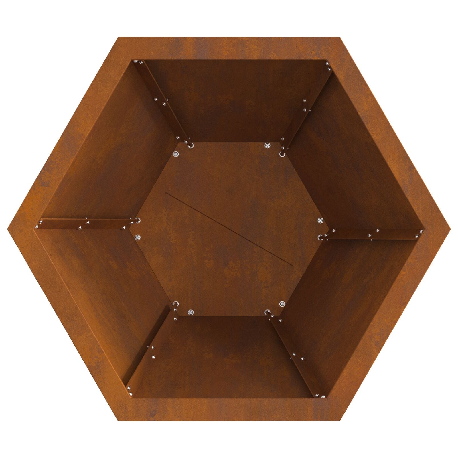 Ildsted Hexagonal 50x50x40 cm Vejrbestandig Stål