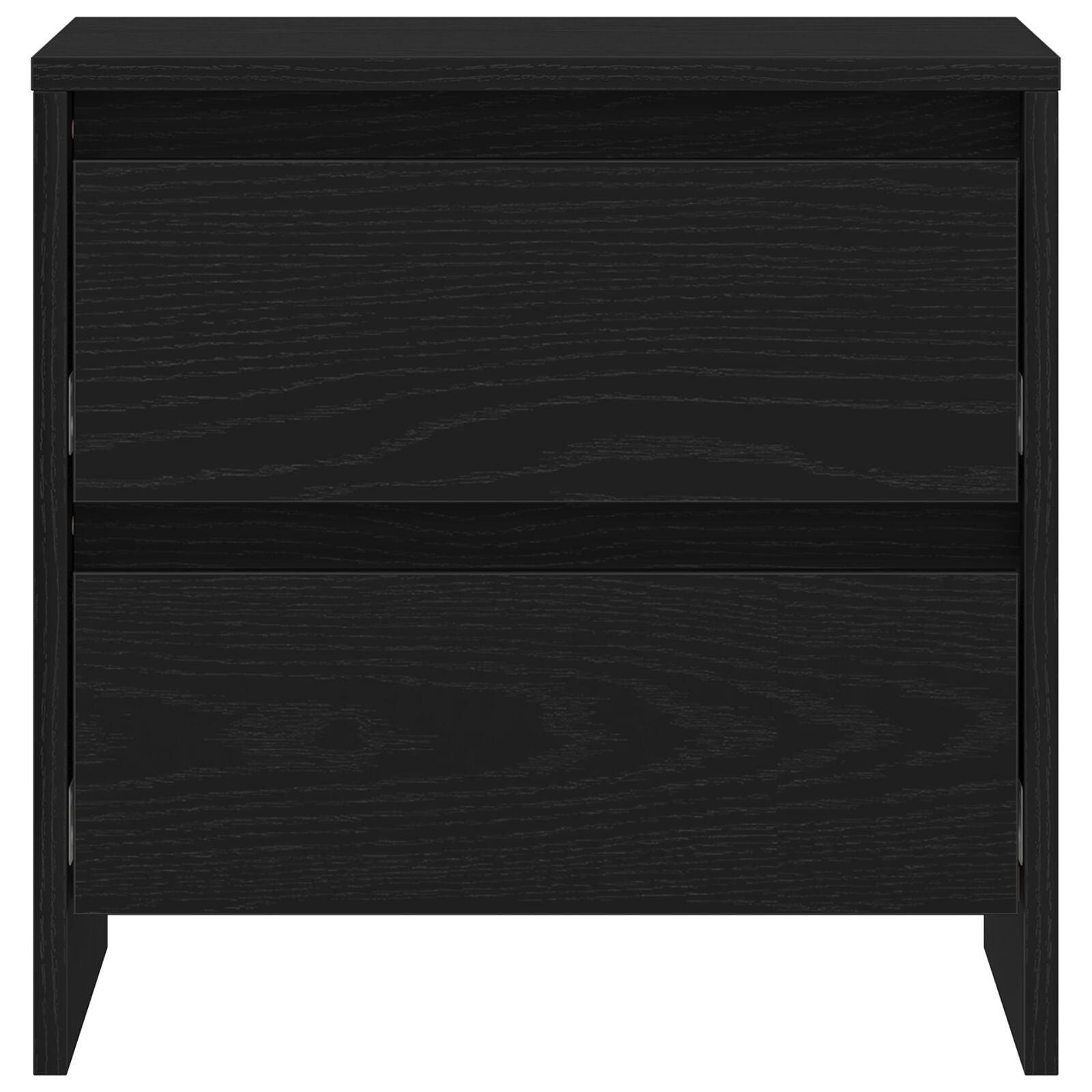 Natbord 2 stk Sort Eg 45x34x44,5 cm Konstrueret Træ