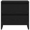 Natbord 2 stk Sort Eg 45x34x44,5 cm Konstrueret Træ