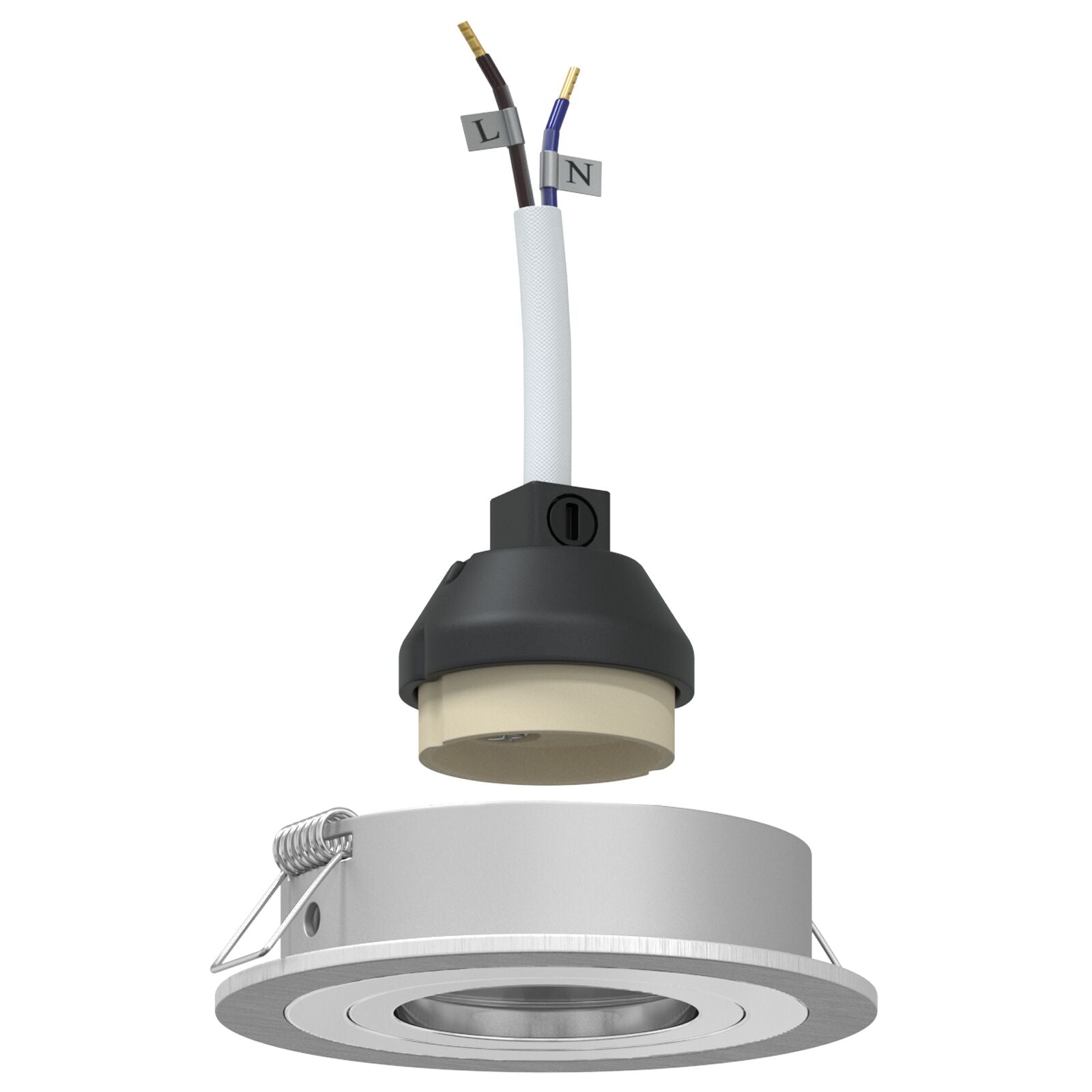 Indbyggede spotlights 6 stk Runde GU10 Sølv Ø91 mm