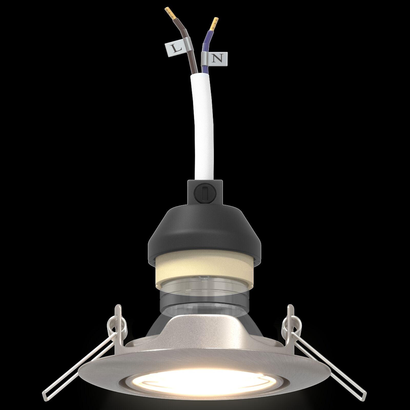 Lamper Sæt med 24 Sølv Aluminium 9 cm Indbyggede LED-lamper