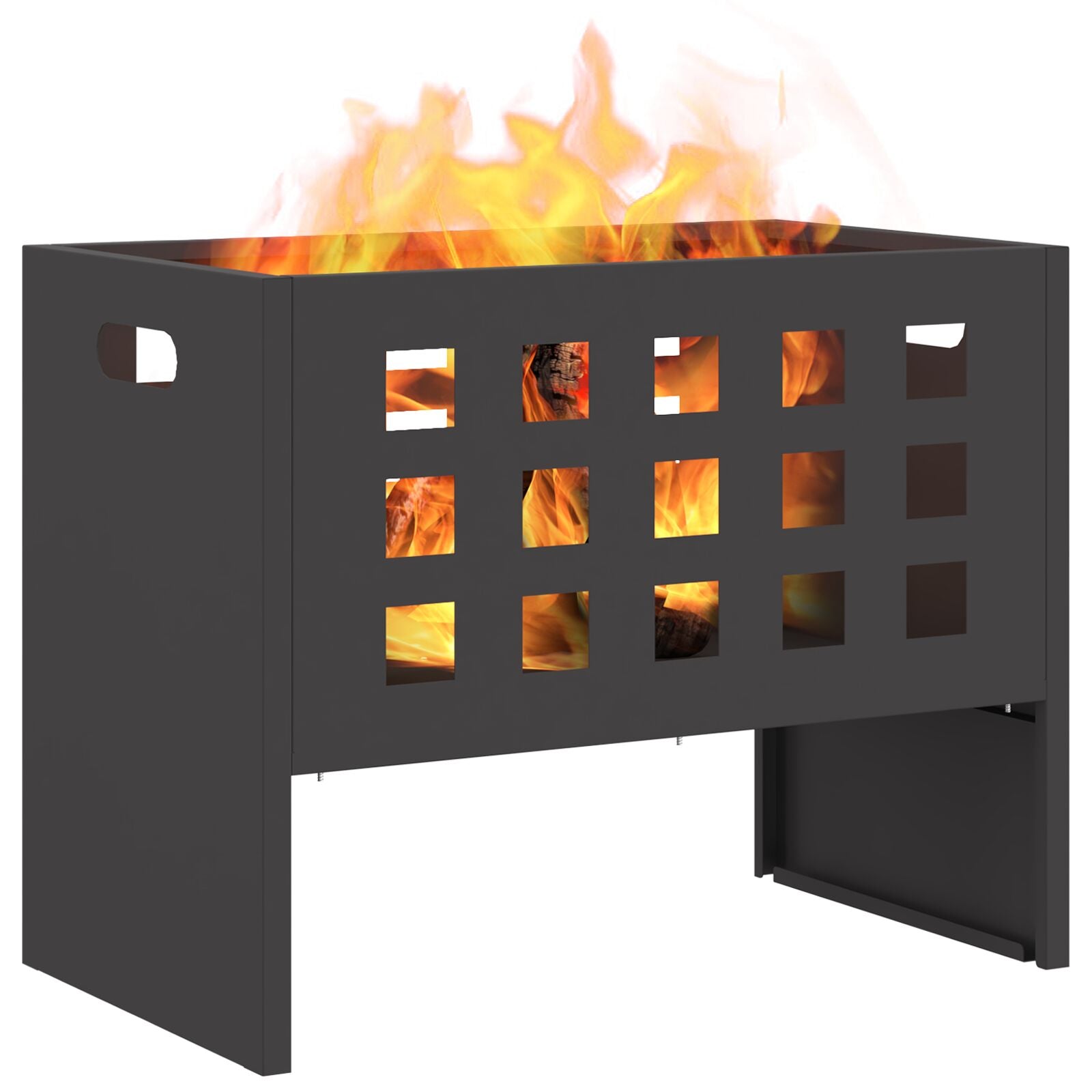 Fyrfadslys Rektangulær Sort 50x30x40 cm Stål