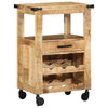 Køkkenvogn 55x40x80 cm Solid Groft Mangotræ
