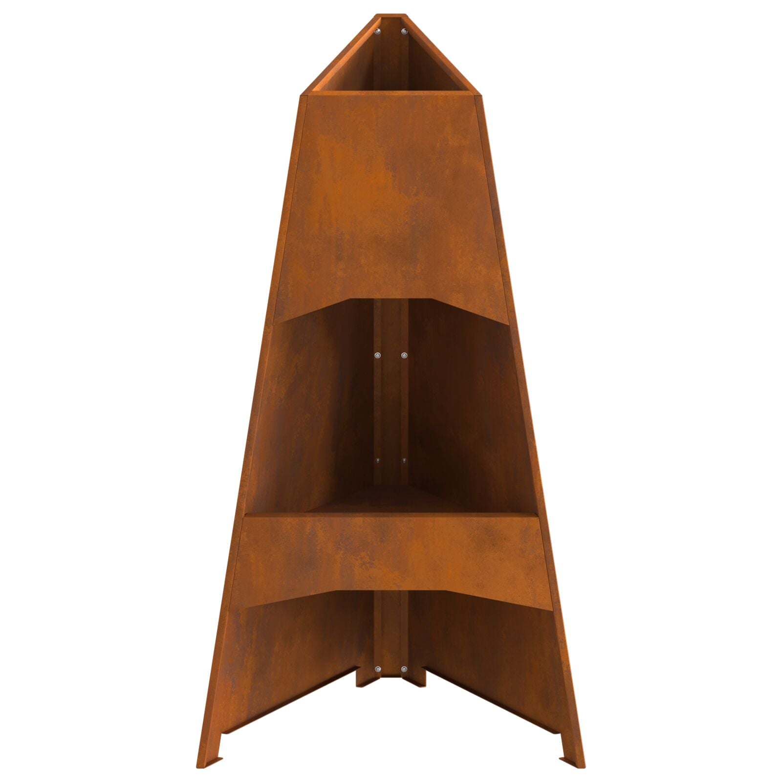 Fyrfad Pyramide 50x45x95 cm Vejrbestandigt Stål