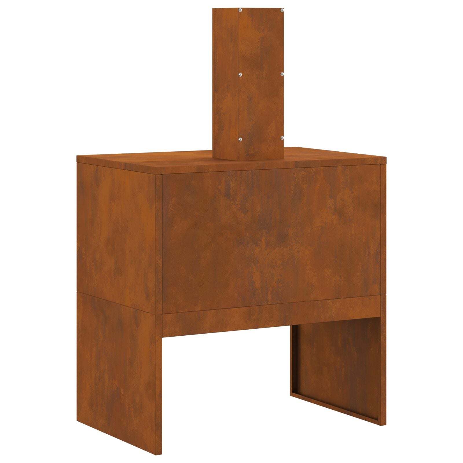 Pejs med skorsten 60x40x96 cm Vejrbestandig stål