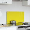 Køkken Backsplash Gul 70x40x0,6 cm Hærdet Glas