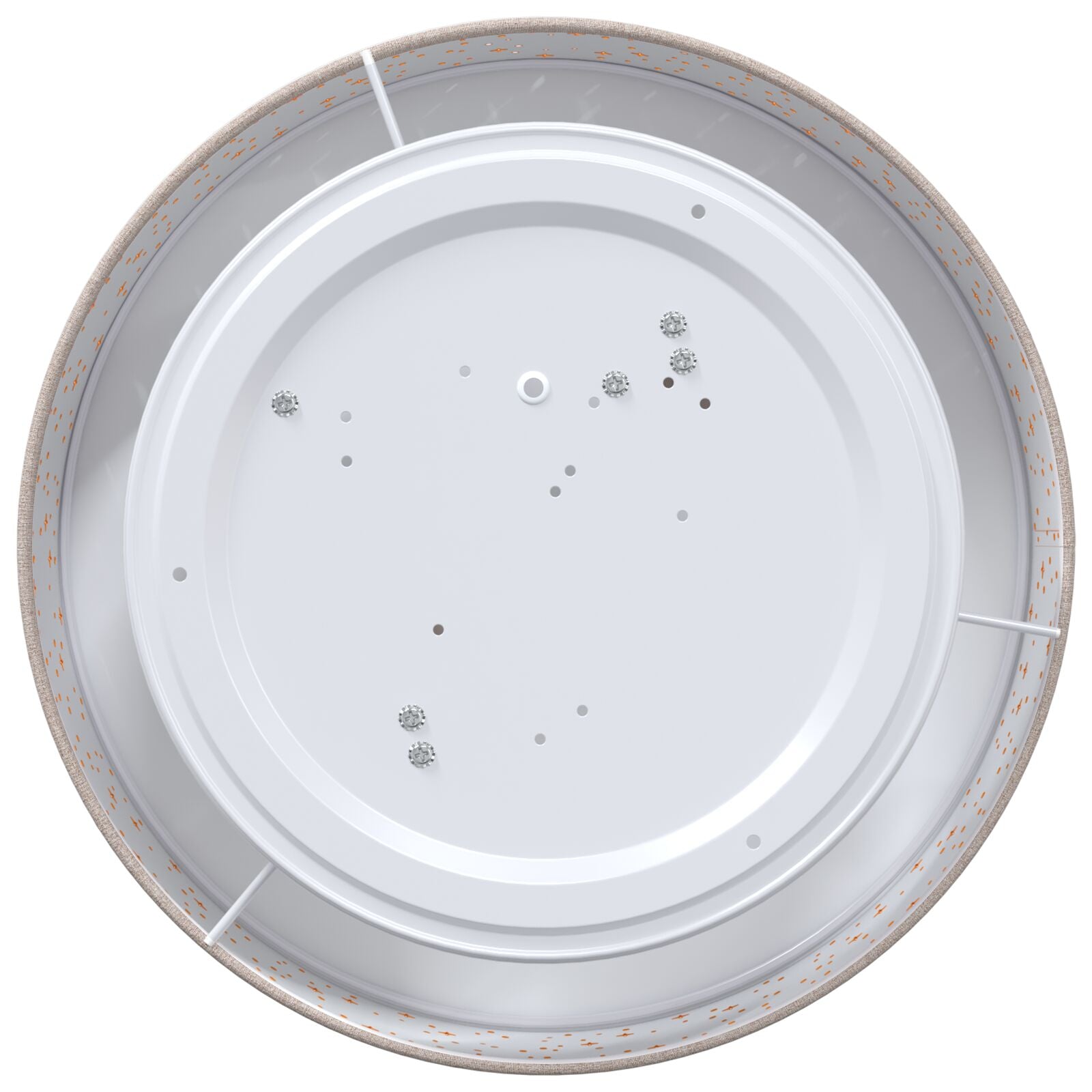 Loftlys med Stjernebelysning Gråbrun Ø 38 cm Stof E27