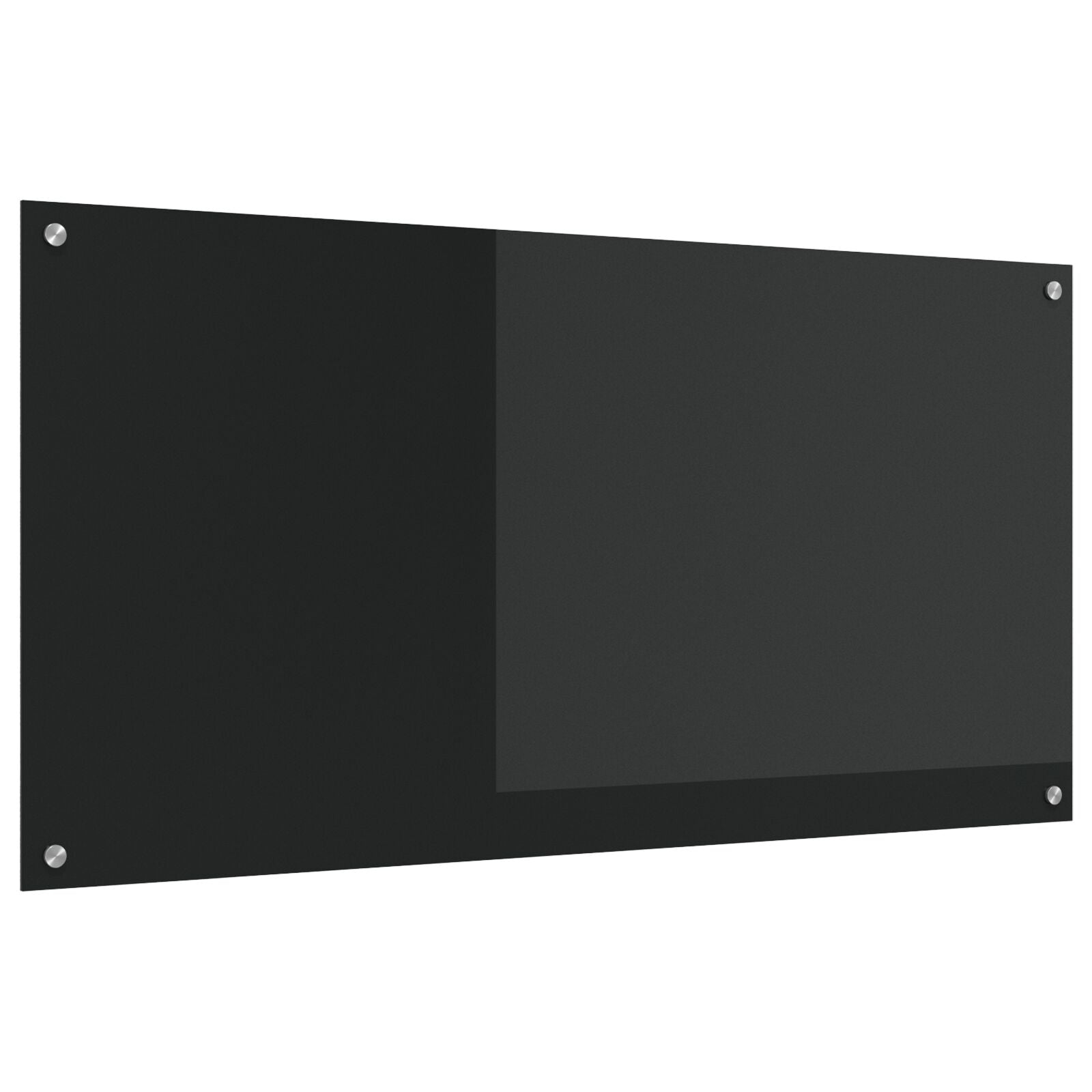 Køkken Backsplash Sort 120x60x0,6 cm Tempereret Glas