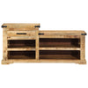Skobænk 110x35x50 cm Solid Groft Træ Mango