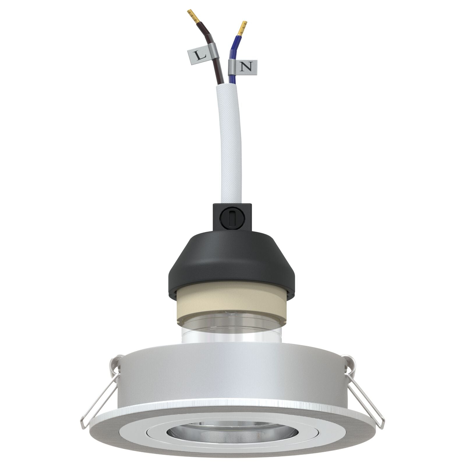 Indbyggede spotlights 6 stk Runde GU10 Sølv Ø91 mm