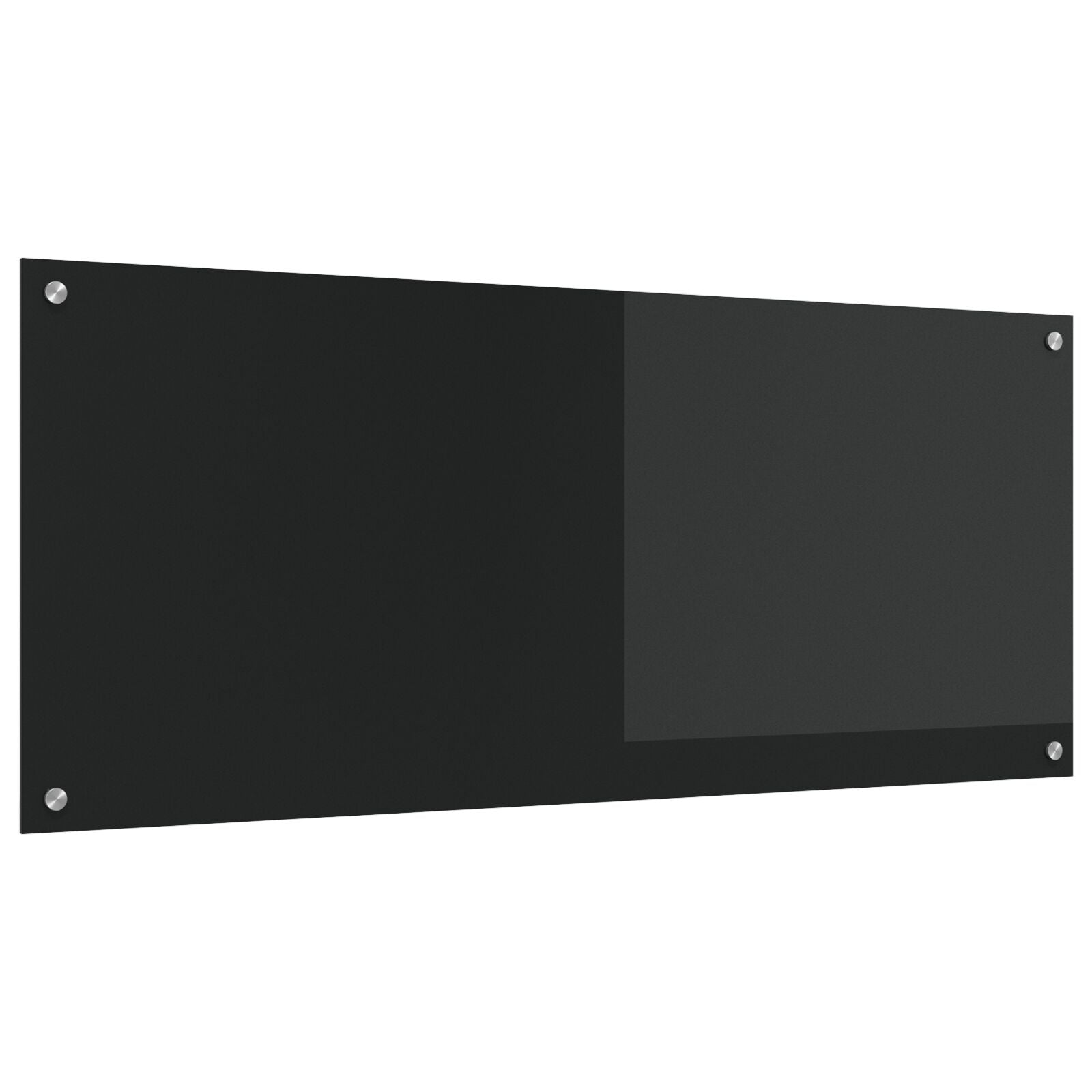 Køkken Backsplash Sort 120x50x0.6 cm Tempereret Glas