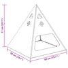 Fyrgrube Pyramid Sort 50x50x51 cm Stål