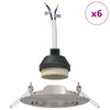 Lamper Sæt af 6 Sølv Aluminium 9 cm Indbyggede lys Runde