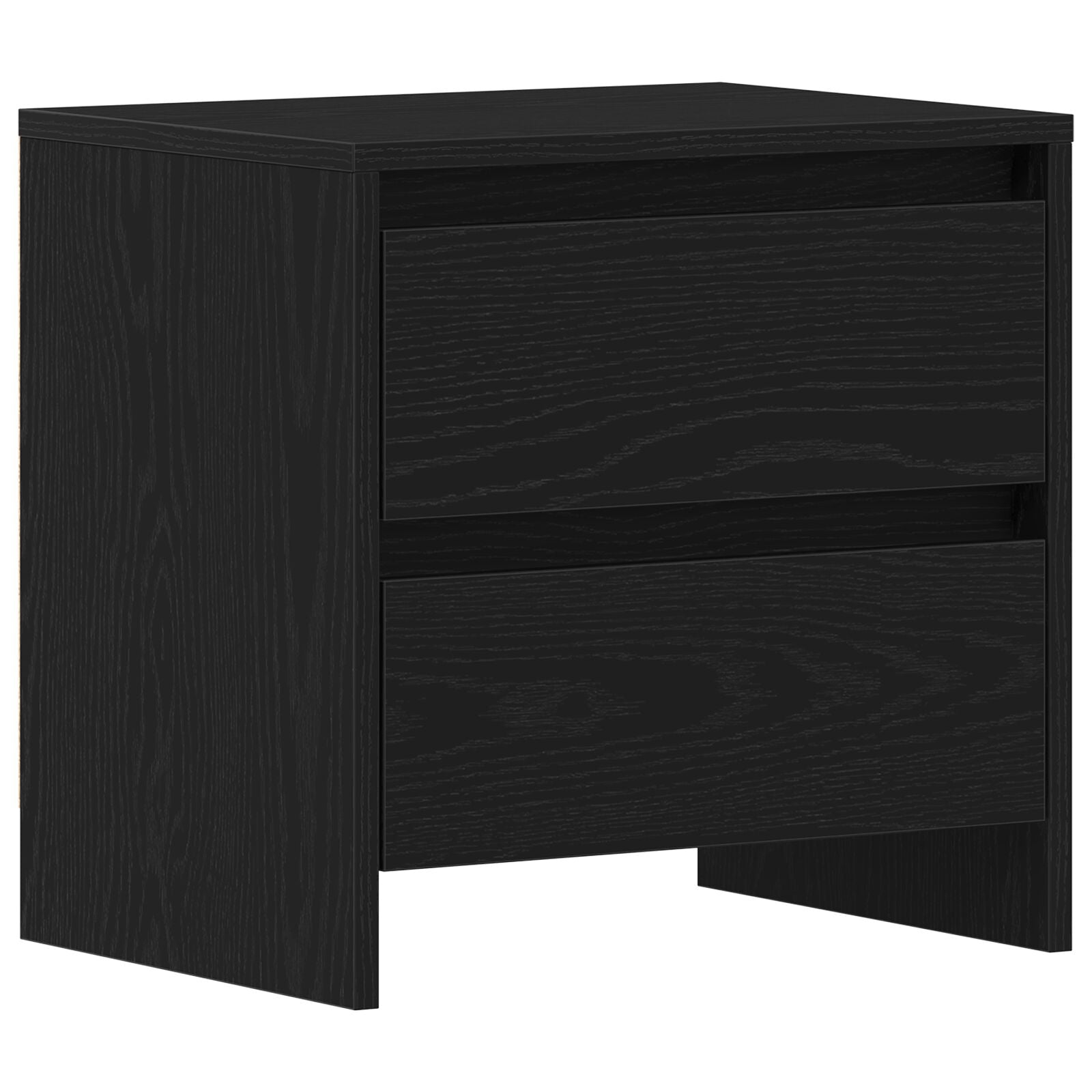 Natbord 2 stk Sort Eg 45x34x44,5 cm Konstrueret Træ