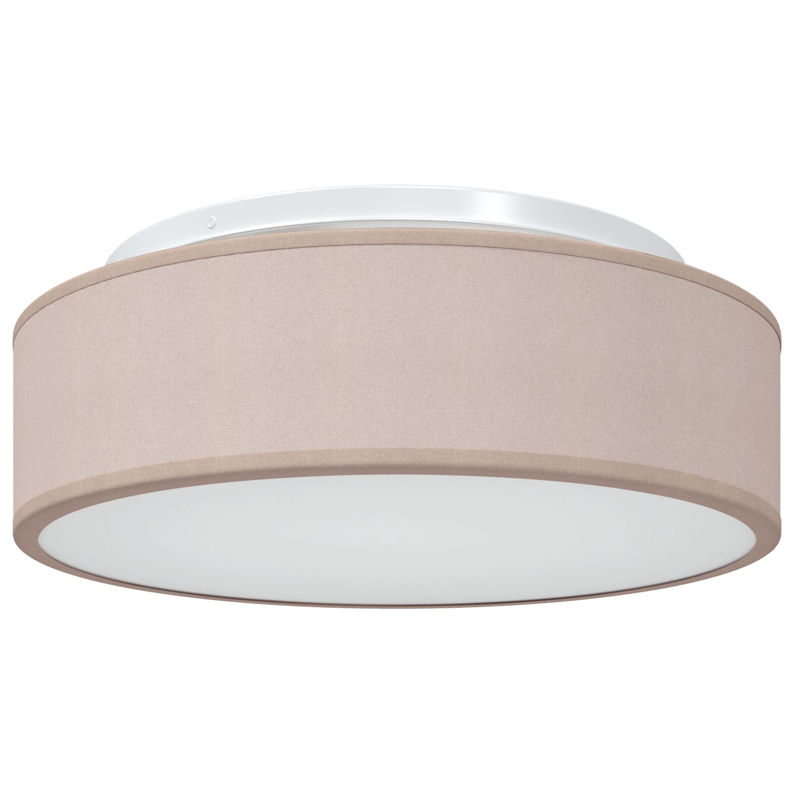 Loftlys Flush Mount Gråbrun Ø 38 cm Stof E27
