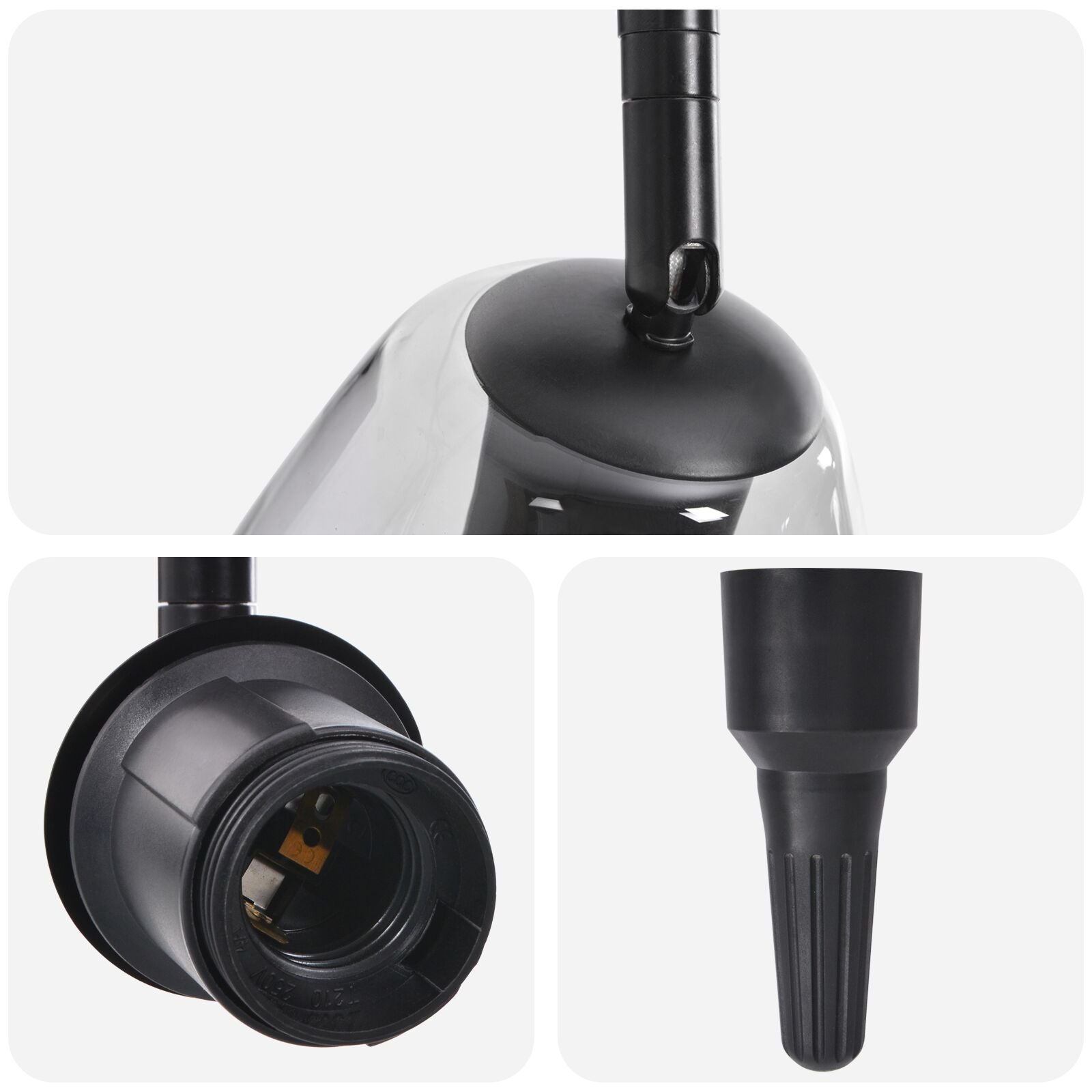 Loftlamper med justerbar glasskærm Anthracite E27